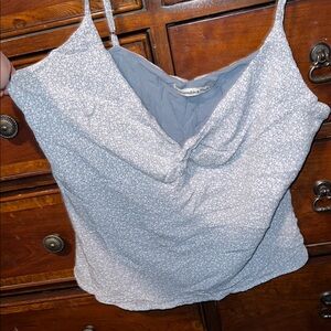 Abercrombie & Fitch Women's Blue Floral Top
